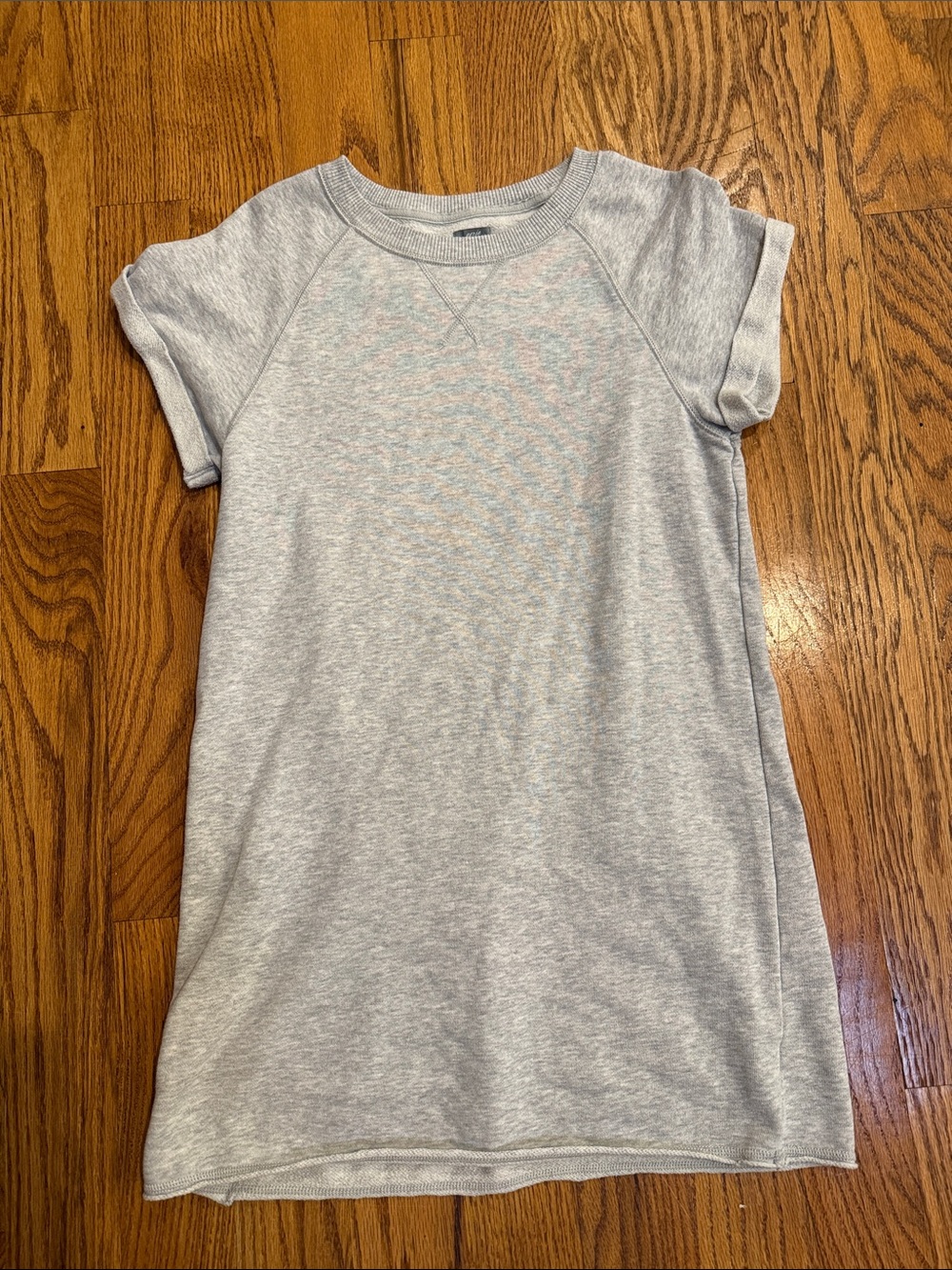 aerie Heather Gray Short Sleeve Sweatshirt Mini Dress